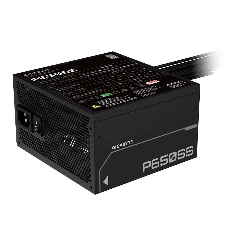 POWER SUPPLY (อุปกรณ์จ่ายไฟ) GIGABYTE - 650W 80 PLUS SILVER (GP-P650SS)