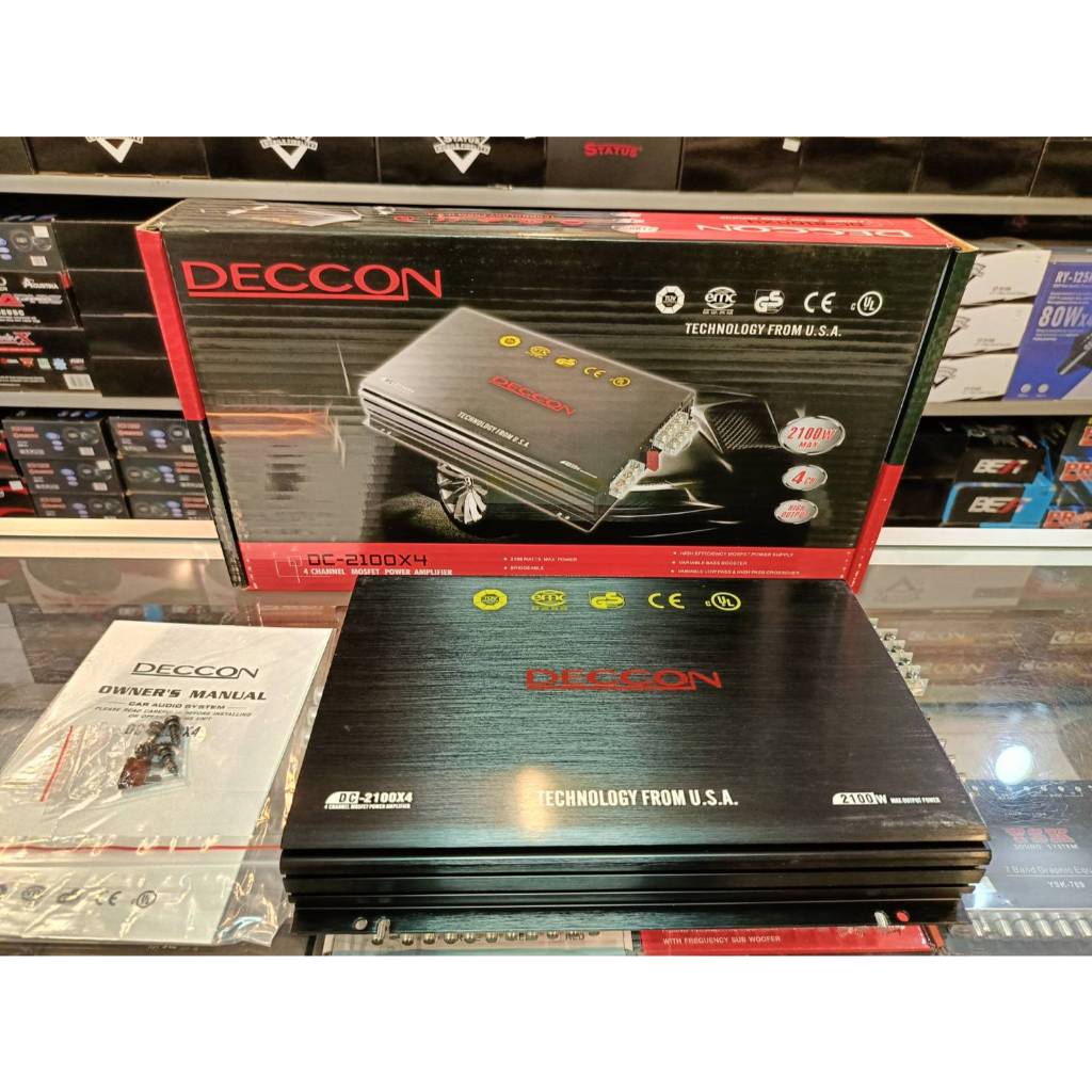 เพาเวอร์ 4ch DECCON รุ่น DC2100X4 class AB  ดีไซน์สวย  งานเกรตพรีเมี่ยม **สินค้ามีจำนวนจำกัด**