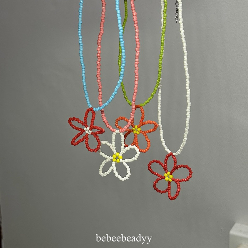 Summer bloom - สร้อยลูกปัด ดอกไม้ 🍅🌈🌞 | สร้อยคอ จี้ดอกไม้