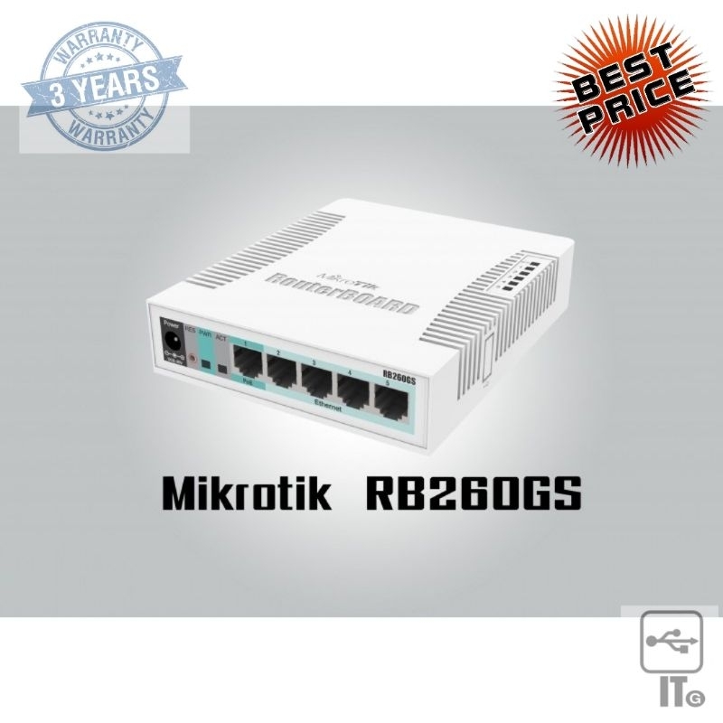 Router Board MIKROTIK (RB260GS) ประกัน 3Y เราเตอร์