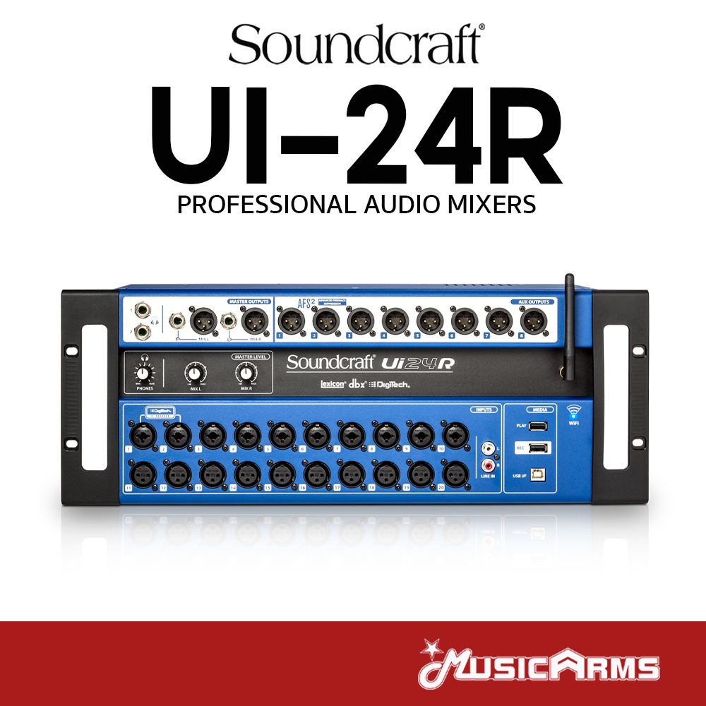 [ใส่โค้ดลด 1000บ.] Soundcraft Ui24R มิกเซอร์ Digital Mixer มิกเซอร์ Soundcraft UI / Ui24 Ui-24