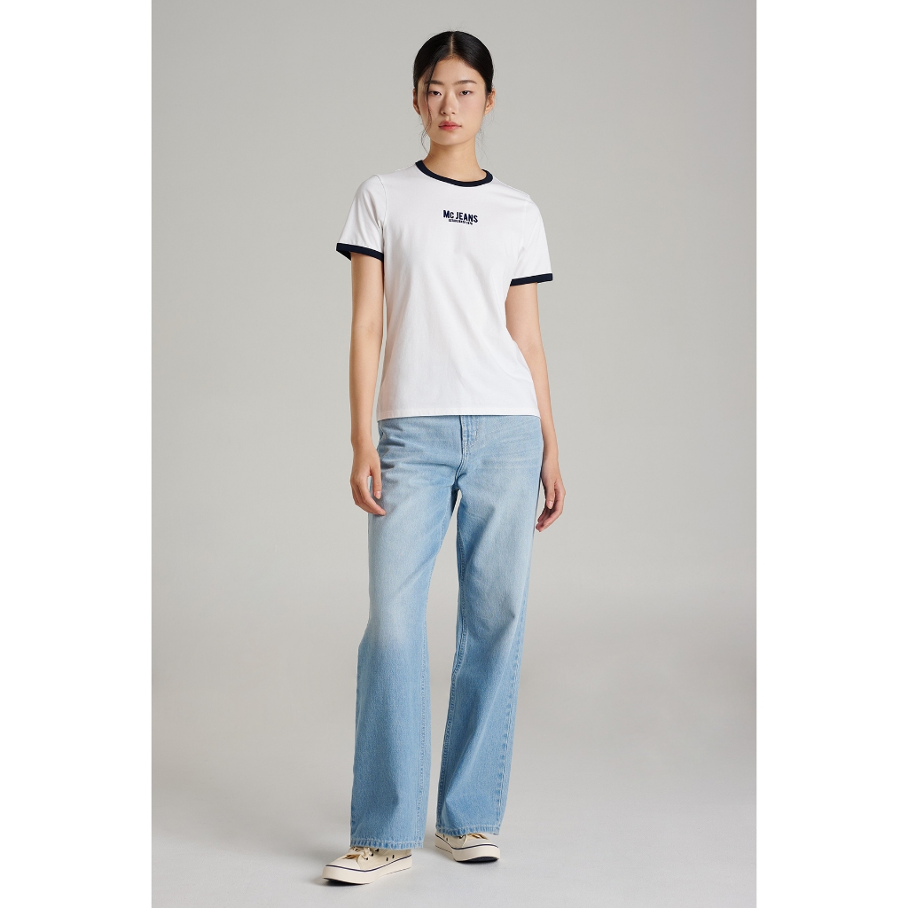 Mc jeans เสื้อยืดแขนสั้นผู้หญิง คอกลม  MTTZ854