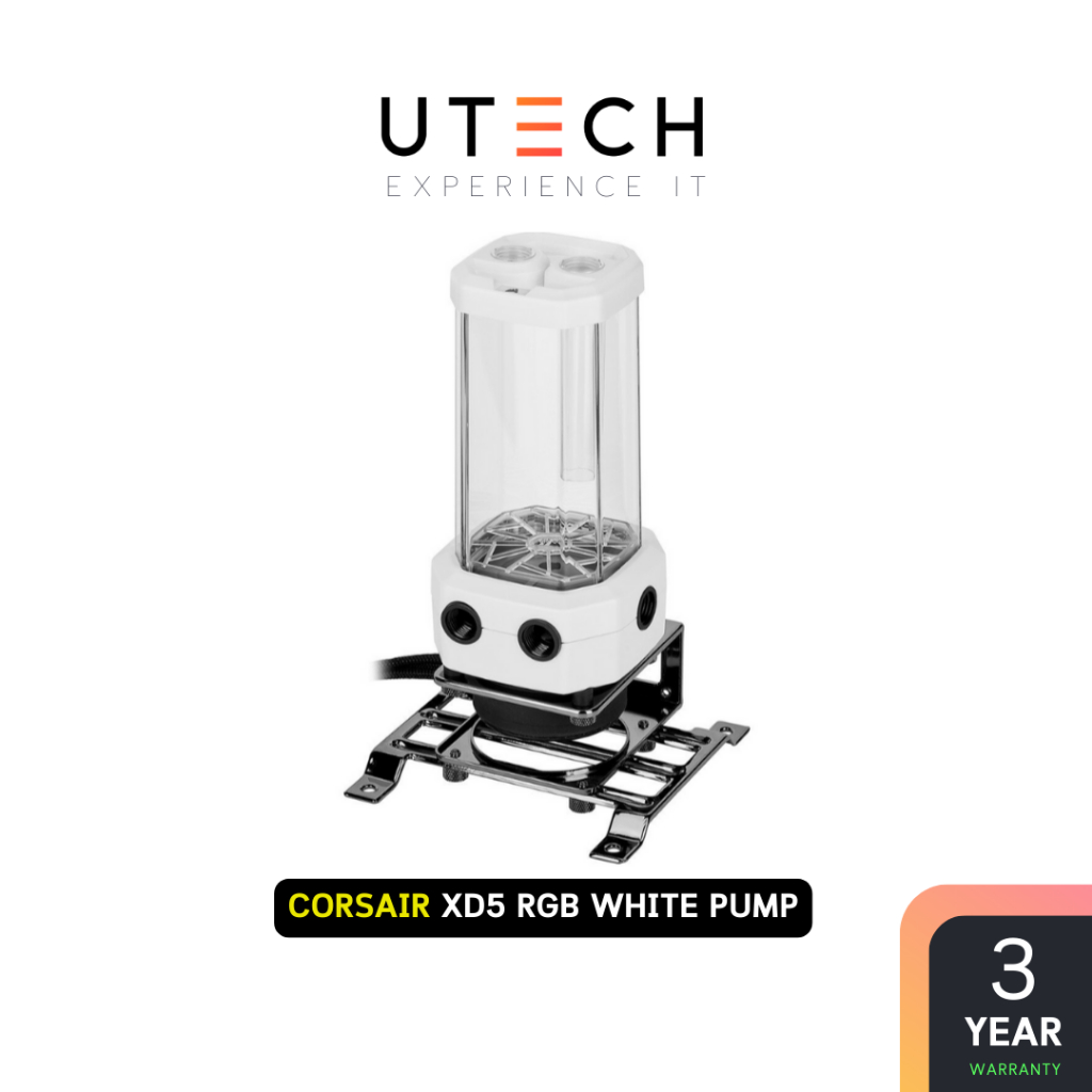 CORSAIR HydroX XD5 RGB White PUMP/RESERVOIR COMBO by UTECH