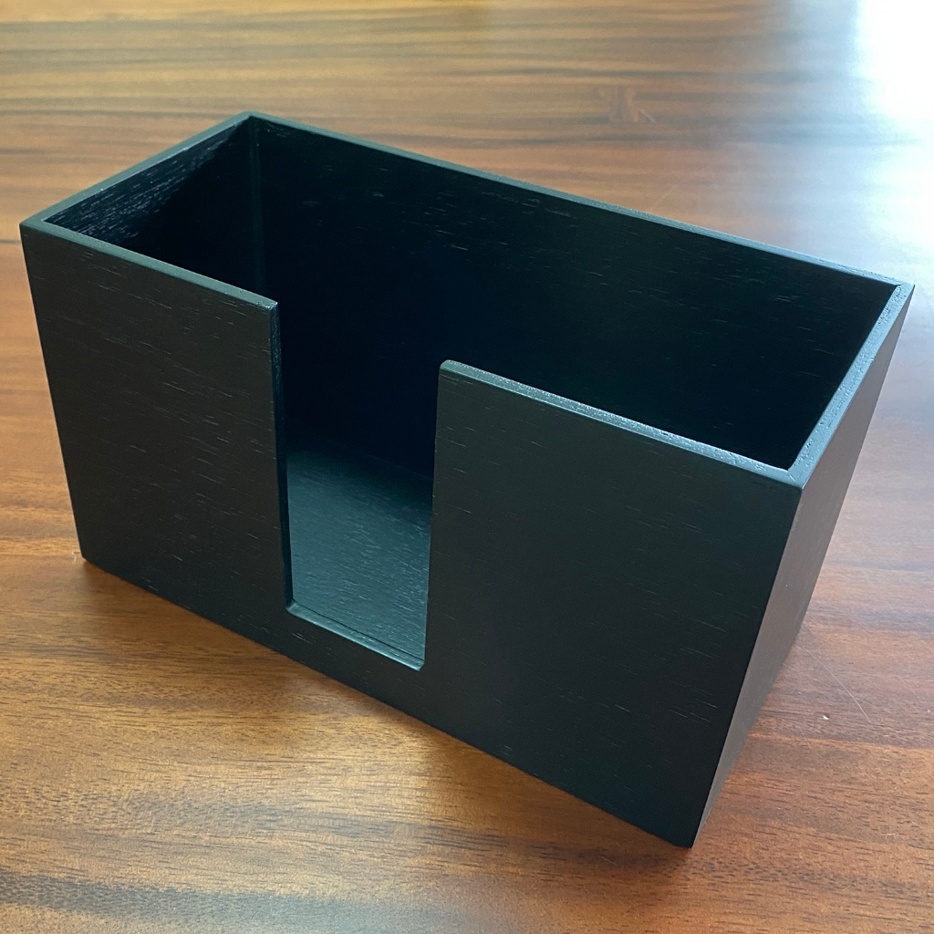 TJWW WOODEN PAPER TOWEL BOX BARONV2 กล่องใส่ทิชชู่ กระดาษอเนกประสงค์แบบแผ่น สีดำ ทำจากไม้ ราคา ถูกที่สุด ดีลบีเคเค แกลเลอรีภาพที่ 4