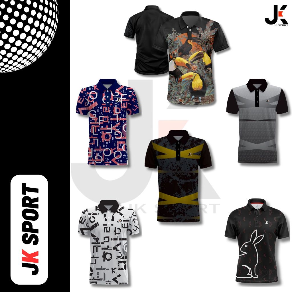 JK SPORT POLO GOLF เสื้อคอปก เสื้อพิมพ์ลาย เสื้อแฟชั่น