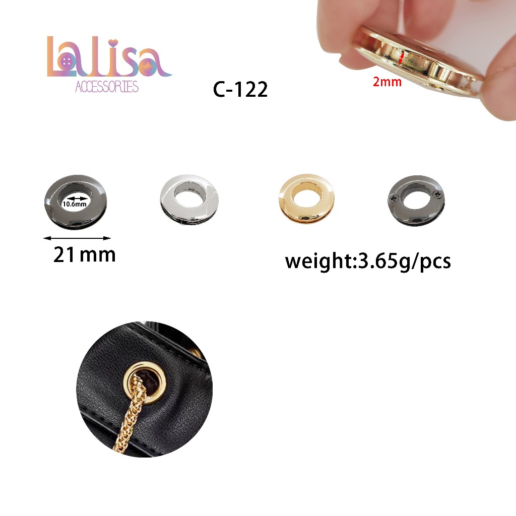 ตาไก่อัลลอย อุปกรณ์เสริม กระเป๋าเดินทางฮาร์ดแวร์  Alloy eyelet (B-3-G,C-122)