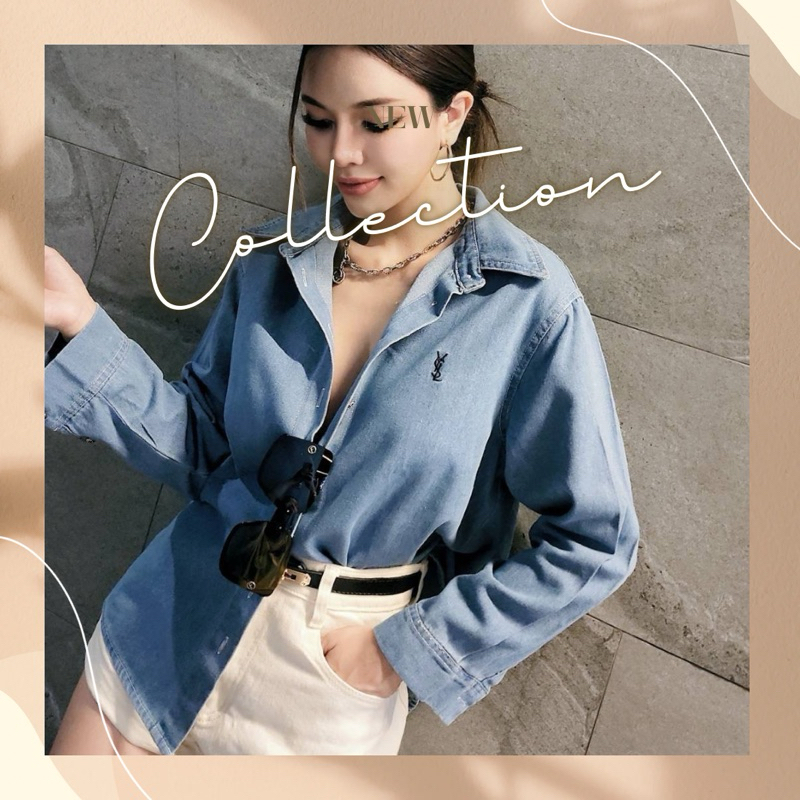 cottoncandy เสื้อยีนส์เนื้อดีมาก นิ่มสวยใส่สบาย