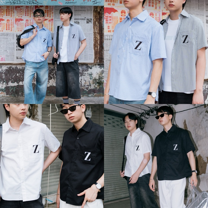 ZAMIO FELLOW SHIRT เสื้อเชิ้ตครอปทรงโอเวอร์ไซส์