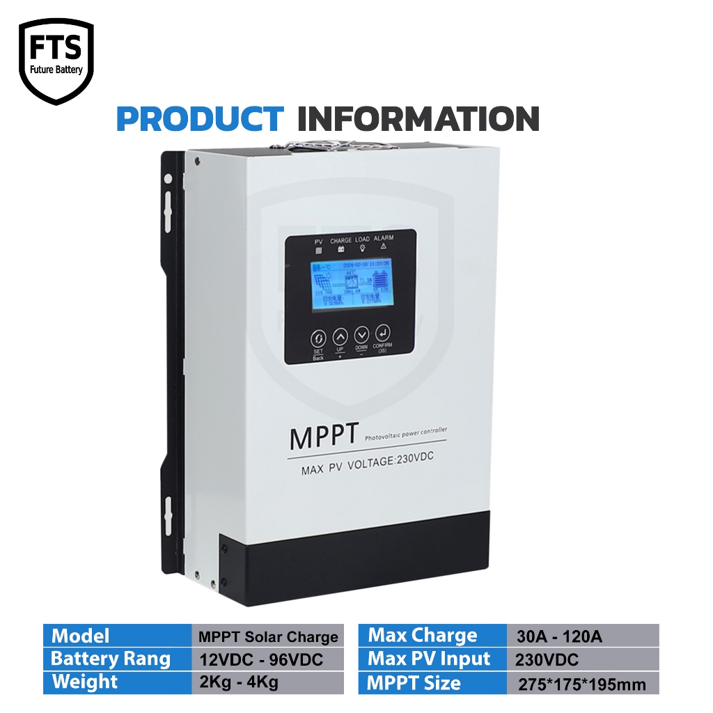 MPPT Solar Charge 12-96VDC 120A จัดส่งในไทยมีพร้อมส่ง