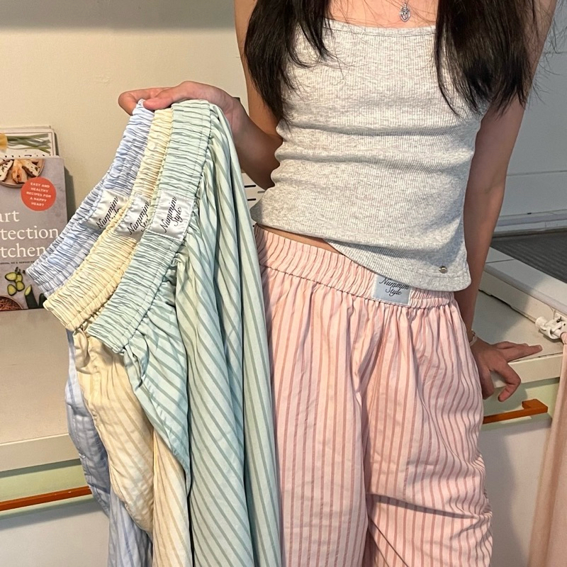 ۶ৎ ⋆˚｡ Charmmy Pants กางเกงผ้าริ้ว nms209 Lot.2