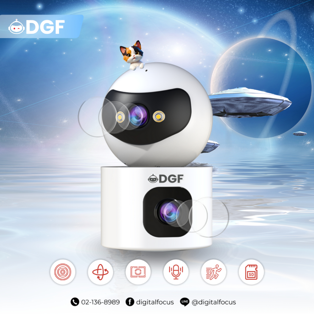 กล้องวงจรปิด Robot DGF รุ่น C33 Dual WiFi Camera  [ รับประกัน 2 ปี ]