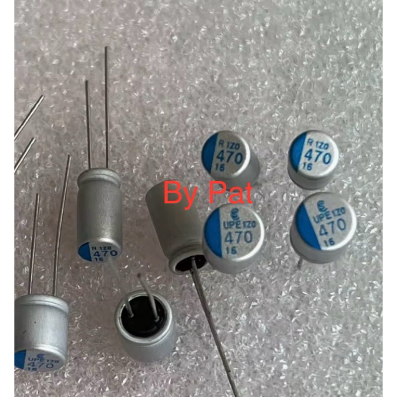 (แพค100ชิ้น) คาปาซิเตอร์ 470UF 16V ตัวสีเงินสินค้าใหม่แกะกล่อง C470UF 16V C470UF 16V C470UF 16V C470