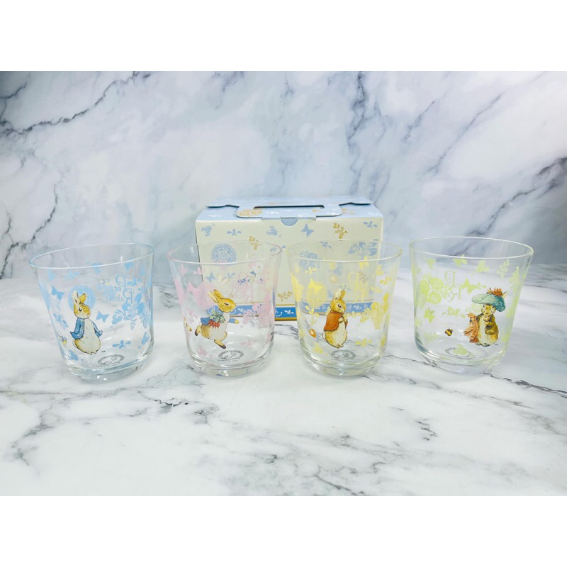 PETER RABBIT : ชุดแก้ว 4 ใบ 4 ลาย MADE IN JAPAN (O : Pet4)