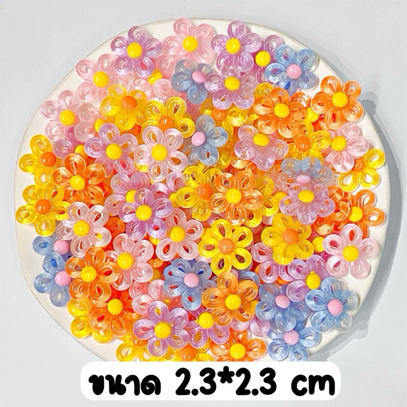 เรซิ่นDiy ดอกไม้แบบใส คละสี flower resin