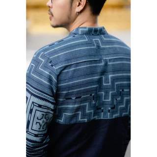 เสื้อผ้าฝ้ายฟอกนุ่มและหม้อฮ้อมกัดลายกระดุมจีนทำมือ No.36