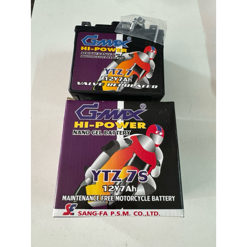 แบตเตอรี่แห้ง Click125i, CBR150 FILANO LEAD125 (12V/7AH) 🔥ไฟแรงทุกลูก แบตใหม่ทุกเดือน 🔥 ยี่ห้อ G-MAX