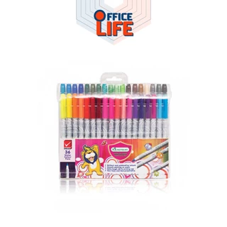 Master Art (มาสเตอร์อาร์ต) ปากกาเมจิก หัวแหลม ชนิดสีน้ำ Waterbase มี 12, 24, 36, 48 สี ( 1 แพ็ค )