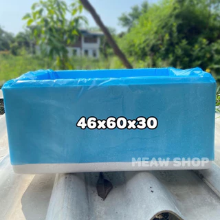 ถุงรองกล่องกุ้งสีฟ้า46x60x30(แบบสวม)