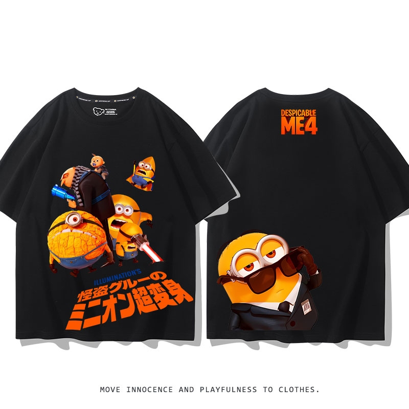 เสื้อยืดผู้หญิงผู้ชายแขนสั้น [ DESPICABLE ME4 ] ผ้าฝ้ายแท้ S-XXXL ตัดเย็บดี ส่งเร็ว จัดส่งจากไทย