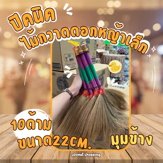 ไม้กวาดดอกหญ้าด้ามสั้น ขนาดพกพา ปิคนิค ถักแน่น ยกแพค 10 ชิ้น . ขนาด50CM. วัดจากหัวไม้กวาด