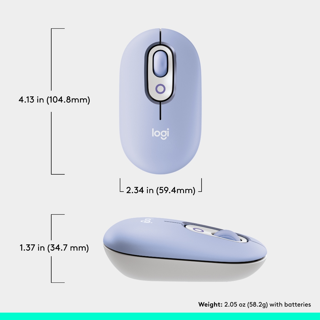 Logitech POP Mouse wireless mouse เมาส์บลูทูธ ไร้สาย เสียงเงียบ ขนาดกะทัดรัด พกพาสะดวก พร้อมปุ่มแบบตั้งโปรแกรมได้ - รูปที่ 6