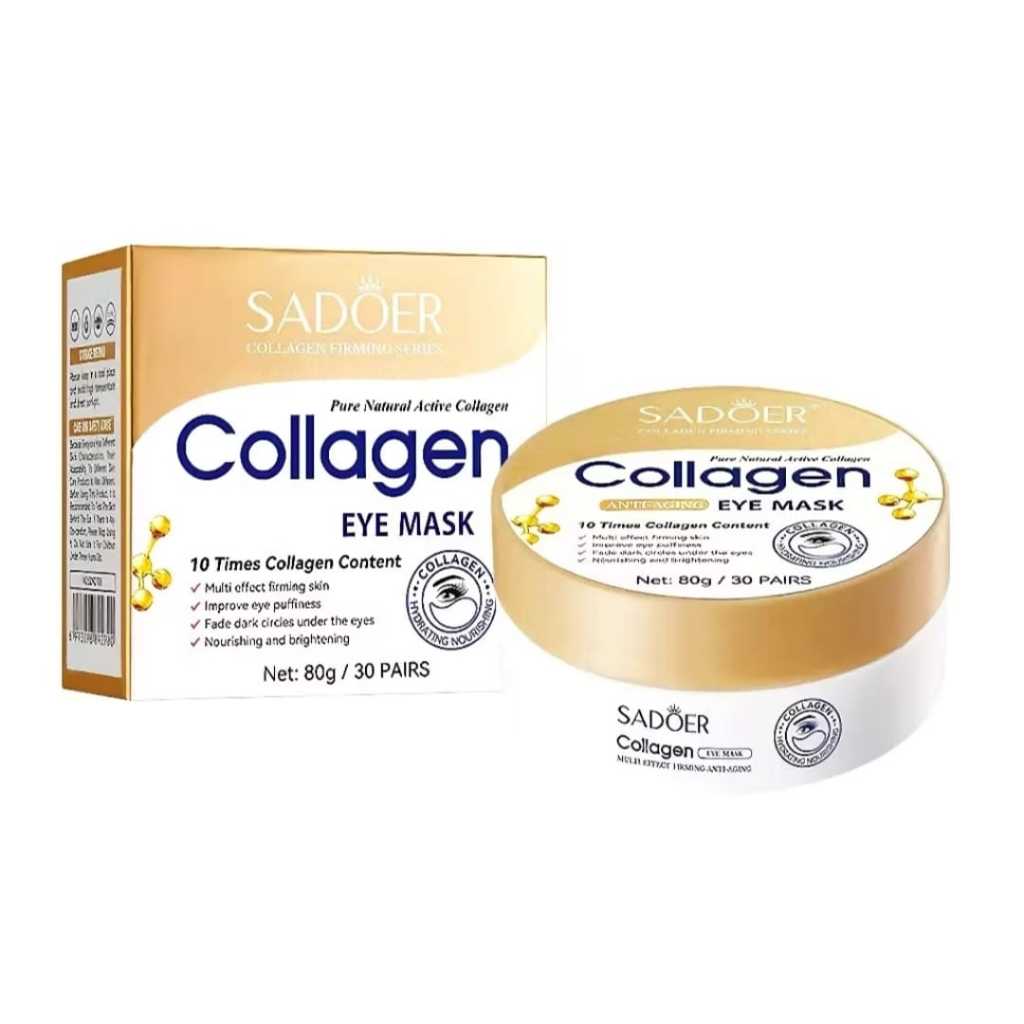 SADOER COLLAGEN Eye Mask มาส์กใต้ตา ช่วยเพิ่มความชุ่มชื้นให้กับผิวหน้าและผิวคล้ำลดริ้วรอยใต้ตา