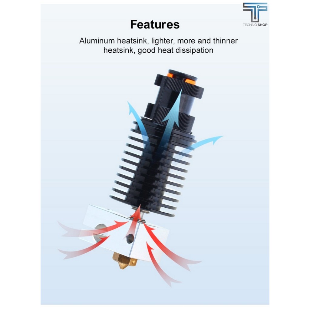 TRIANGLELAB V6DM Heatsink Compatible with V6 heatbreak threaded M7x1mm V6 Heat block FOR VORON 3D