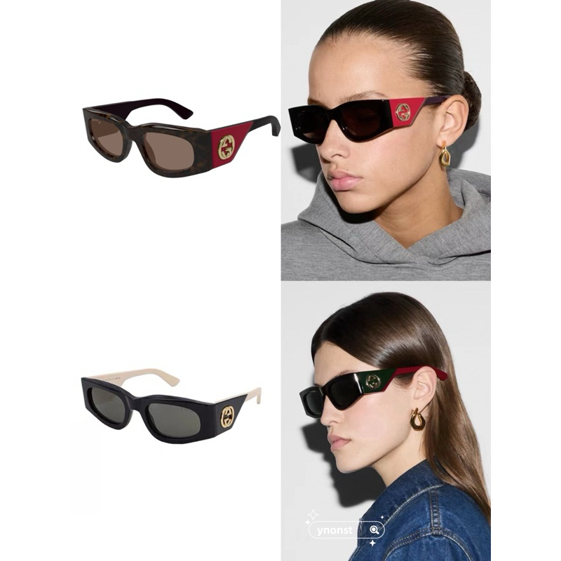 💯  ของแท้ GUCCI แว่นกันแดดกรอบรูปไข่