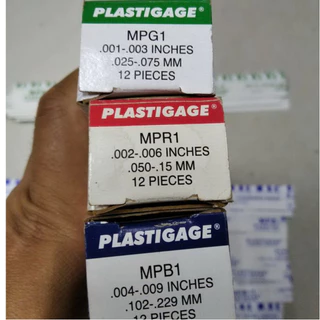 พลาสติกเกจวัดเคลียเรนซ์ มี 3 สี สีเขียว,สีแดง,สีน้ำเงิน,สีเหลือง (ราคาต่อชิ้น) CLEVITE PLASTIGAGE