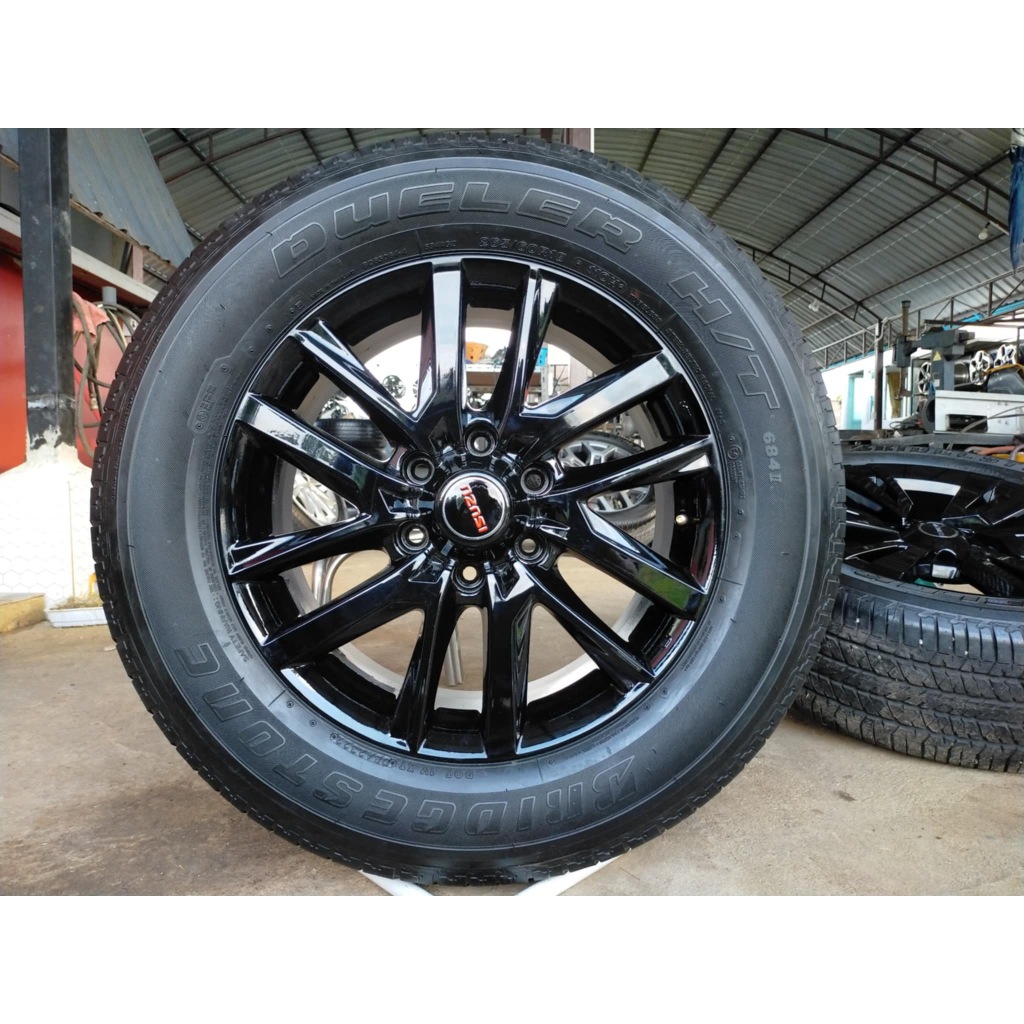แม็กอีซูซุ ขอบ18 สีอบpowder coat พร้อมยางบริสโตน 265 60 18 ปี22 ใส่ isuzu ได้ทุกรุ่นmux mu7 ดอกยางสว