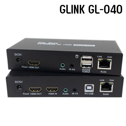 GL-040 HDMI KVM Extender 4K CAT5e/6e120m +USB DA-GO-HM-GL040 สินค้ารับประกัน1ปี