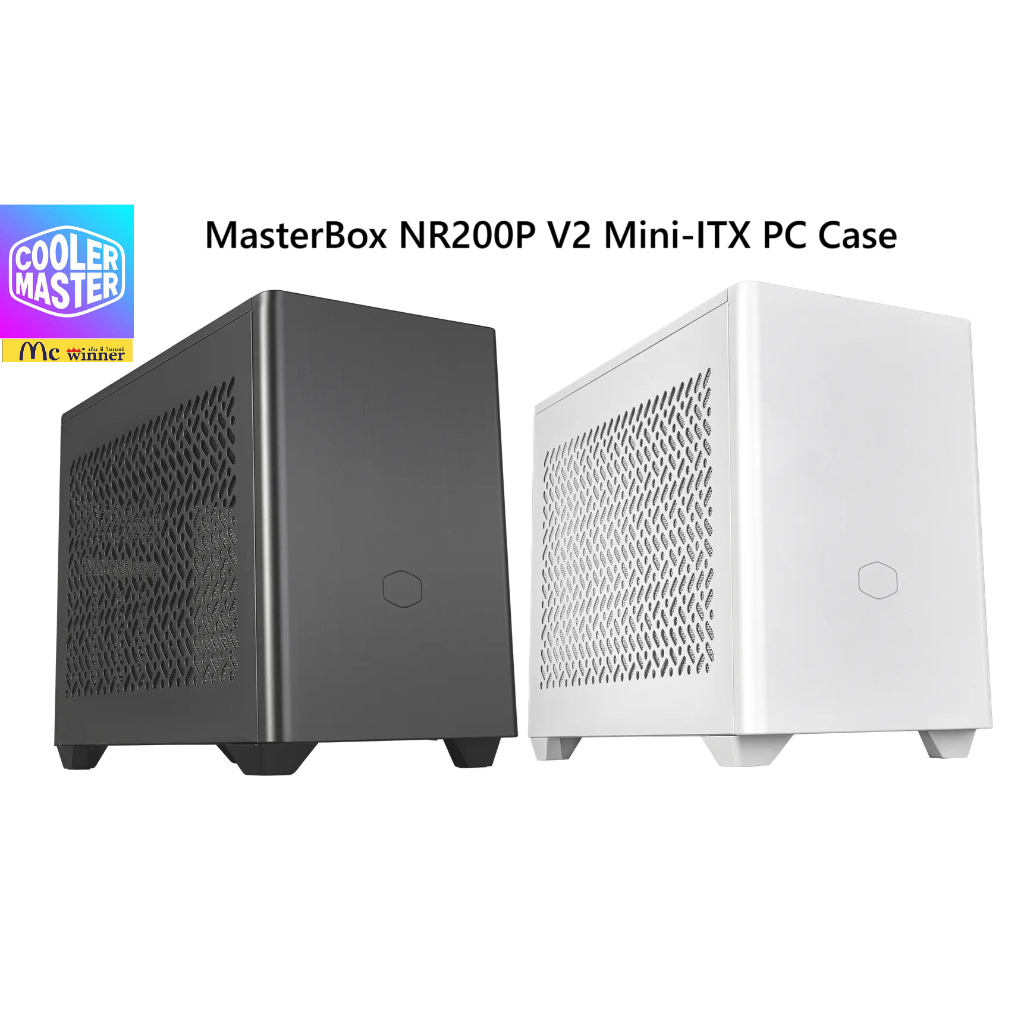 CASE (มีฝากะจก+ทึบให้) COOLER MASTER MASTERBOX NR200P V2 (BLACK | WHITE) (MINI-ITX)- ของแท้ 2 ปี
