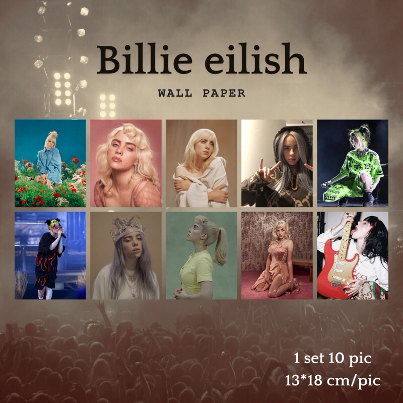 Billie eilish wallpaper ภาพตกแต่งห้องดนตรี ตกแต่งห้องนอน