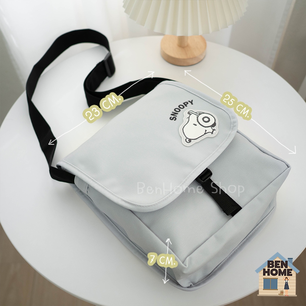 MOSHI MOSHI กระเป๋าผ้าสะพาย ลาย Snoopy (พร้อมส่ง)