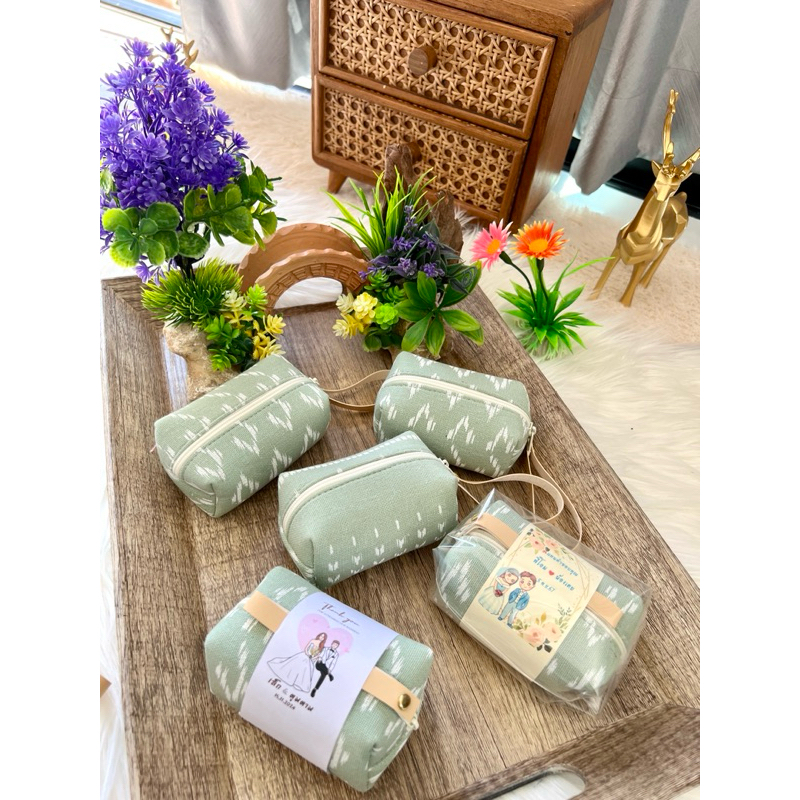 ✅✅กระเป๋าของชำร่วยทรงลูกเต๋า+ฟรีป้ายชื่อ100ใบ