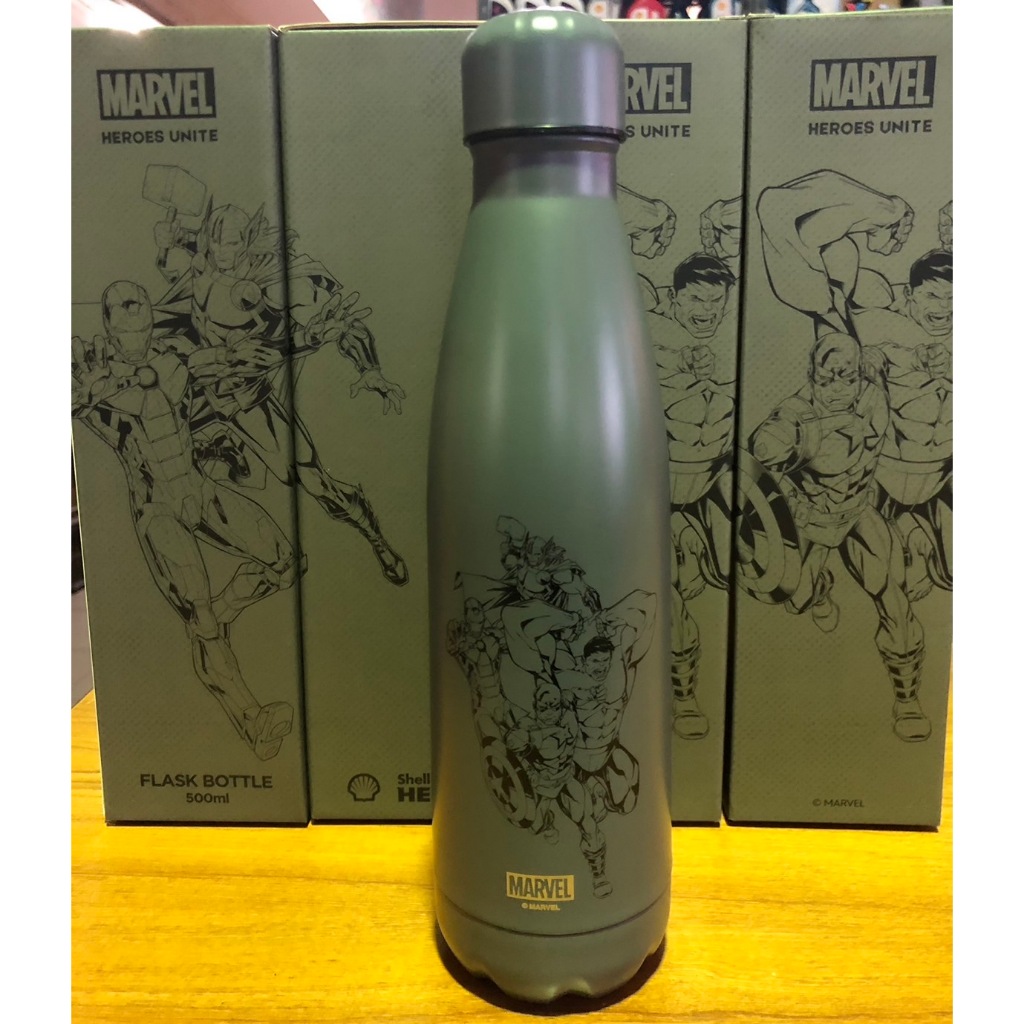 ขวดน้ำสแตนเลส MARVEL สีเทา กระติกน้ำสแตนเลส 500m เก็บความร้อน เก็บความเย็น ลิขสิทธิ์แท้ MARVEL - รูปที่ 5