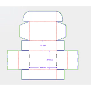 กล่องไปรษณีย์ไดคัทหูช้าง 3 ชั้น (เบอร์ C) ไซซ์ 20x30x11 cm. (เเพค10ใบ)