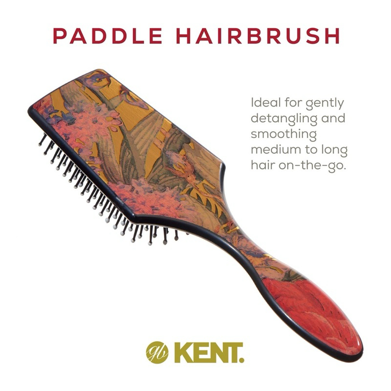 Floral Cushioned Paddle Brush หวีแปรง KENT LPB