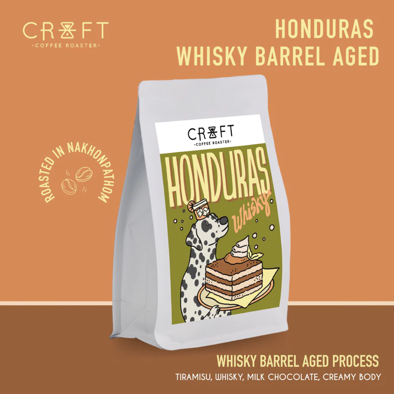 CRAFT COFFEE ROASTER เมล็ดกาแฟ HONDURAS WHISKY BARREL AGED