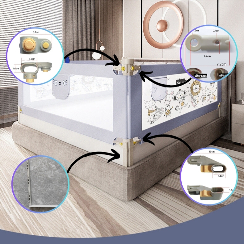 อะไหล่ที่กั้นเตียงเด็ก สำหรับที่กั้นเตียงรุ่นยอดนิยมส่วนใหญ่ ตัวล็อค แกนที่กั้นเตียง สามารถสอบถามได้