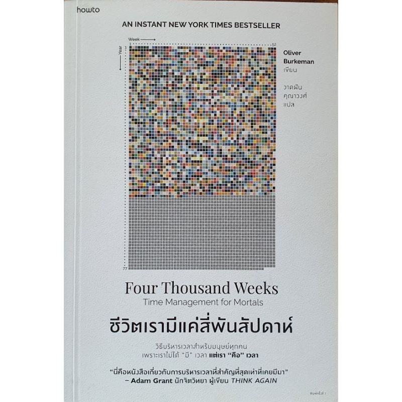 ชีวิตเรามีแค่สี่พันสัปดาห์ (Four Thousand Weeks) วิธีบริหารเวลาสำหรับมนุษย์ทุกคน