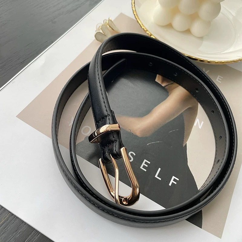 (ส่งจากไทย) เข็มขัดหนัง Basic belt  เข็มขัดอะไหล่ทอง งานพรีเมียม มี Sizeให้เลือก (เจาะรูเพิ่ม Free) รูปที่ 4