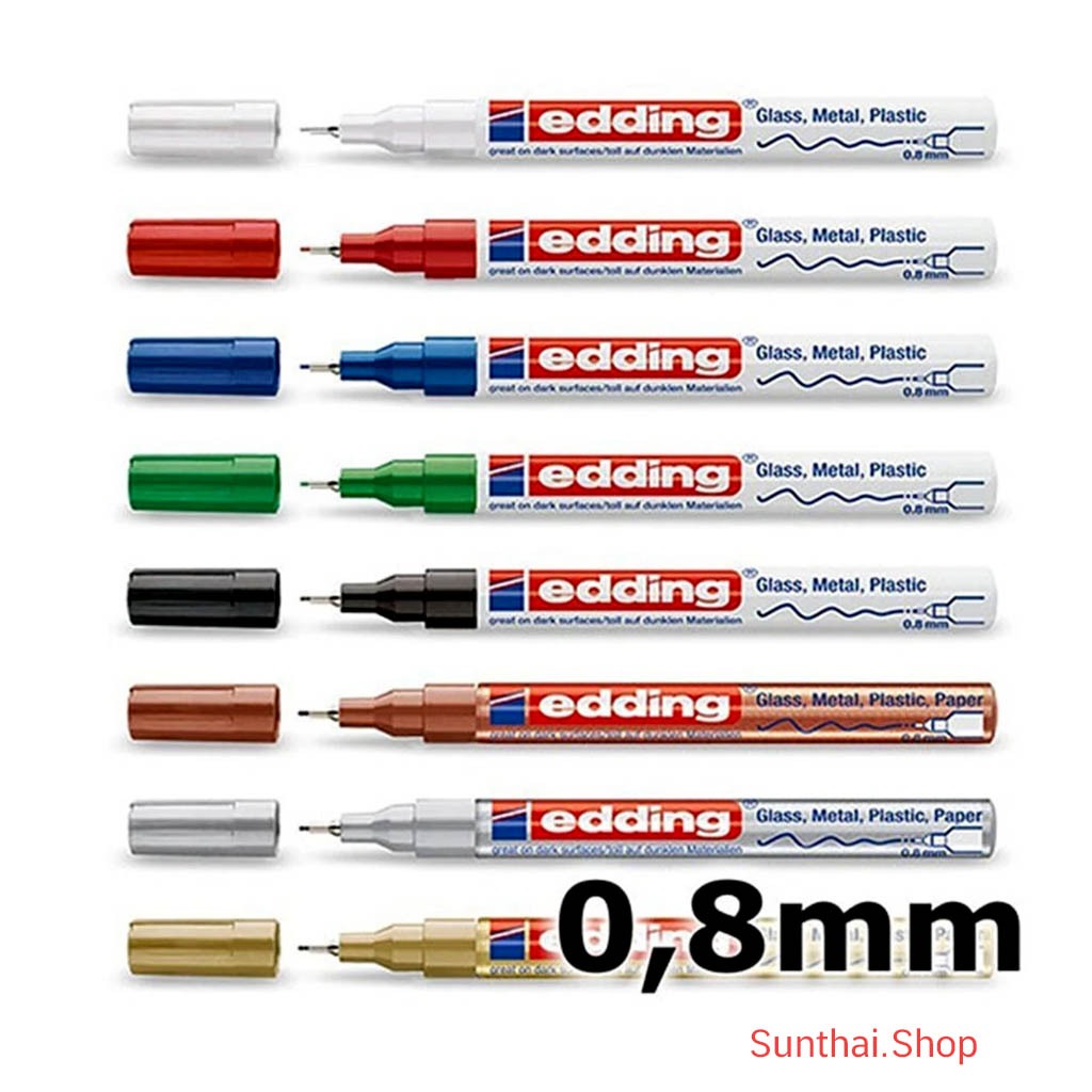 edding 780 ปากกาเพ้นท์หัวเข็ม เขียนเหล็ก เขียนอลูมิเนียม เขียนแก้ว เขียนพลาสติก เขียนโลหะ ผลิตจากญี่