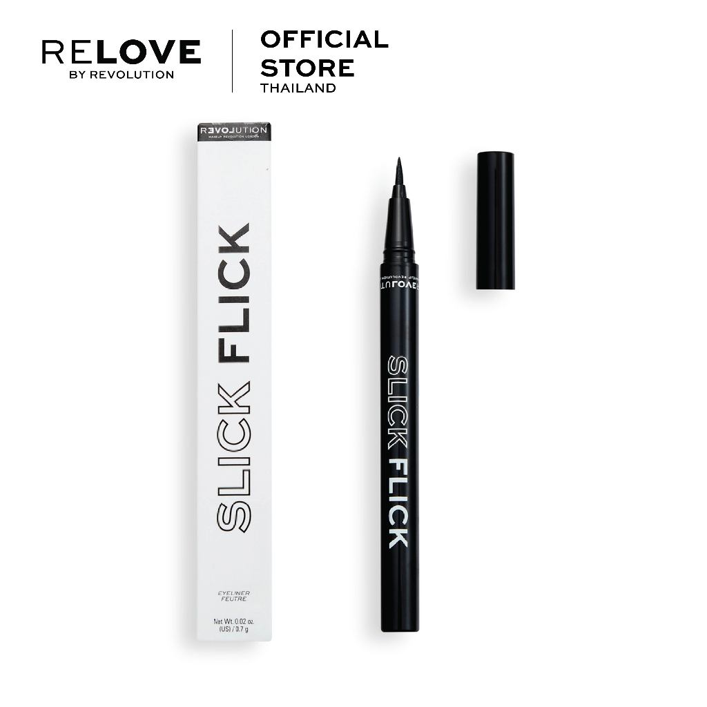 Makeup Revolution - Relove Slick Flick Eyeliner Black