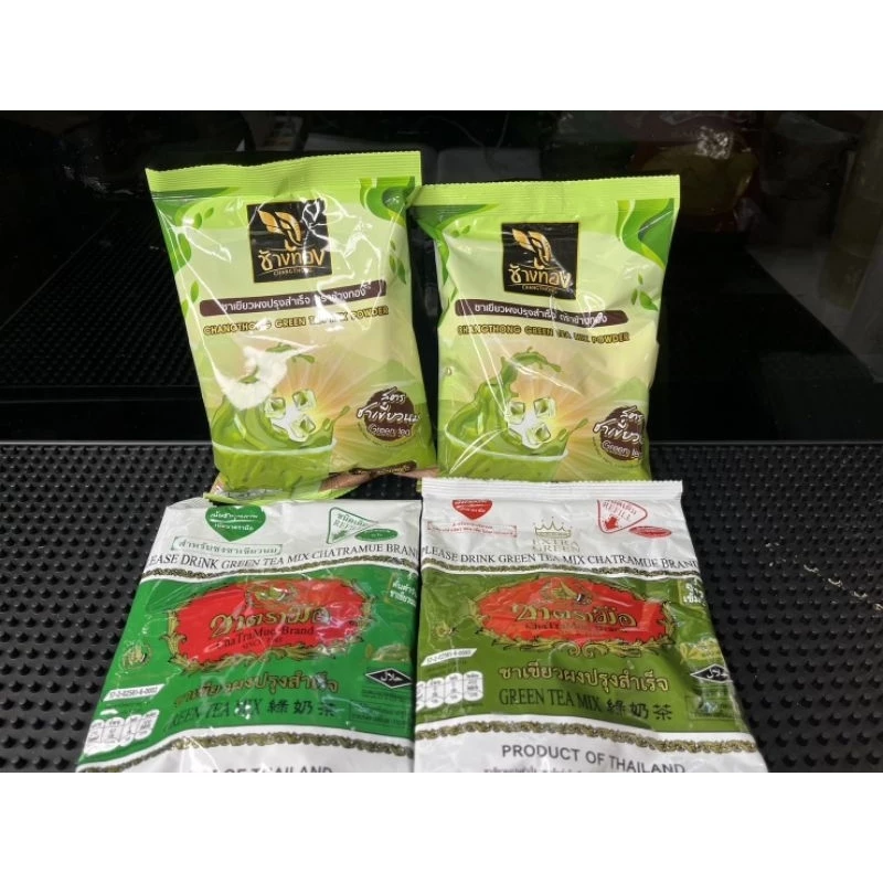 สูตรชาเขียวใต้ ชาเขียวช้าง2ถุง=400กรัม+ชาเขียวมือ=200กรัม+ชาเขียวตรามือสูตรเอ็กซ์ตร้า=180กรัม
