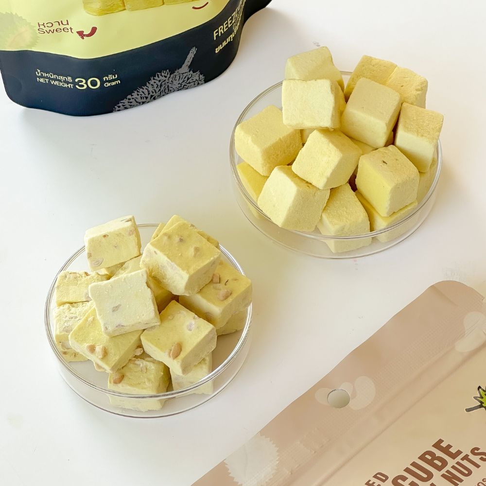 โปรฯ 10 ซอง ทุเรียนอบกรอบ ทุเรียนฟรีซดราย ขนมทุเรียน Ciko Freeze Dried Durian Cube 30 g ทำจากทุเรียนหมอนทอง - รูปที่ 2