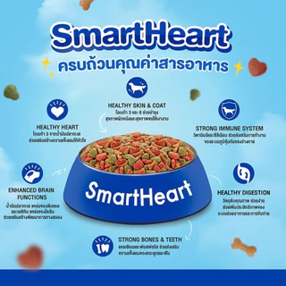 [แบ่งขายถุงแท้] Smartheart อาหารสุนัข สมาร์ทฮาร์ท สุนัขโต สุนัขเล็ก ลูกสุนัข รส ไก่ตับ เนื้ออบ ไก่ ไข่ ขนาด 1 กิโล