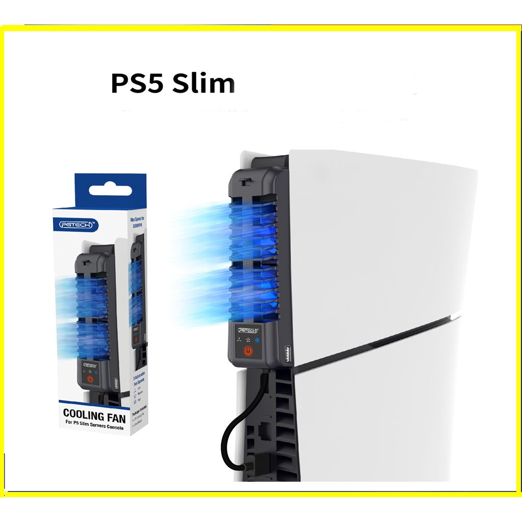 PS5slim พัดลมระบายความร้อน  เหมาะสำหรับ PS5slim  (เวอร์ชันออปติคอลไดรฟ์และเวอร์ชันดิจิทัล)ด้วยความเร