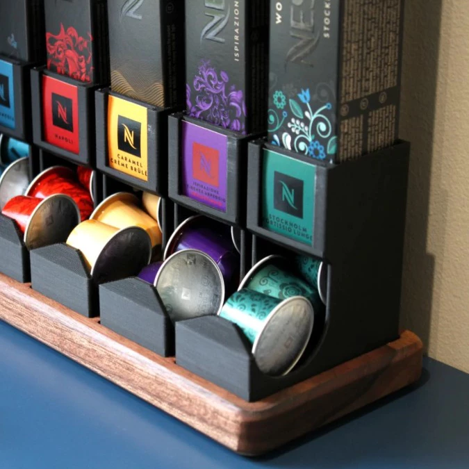 ที่ใส่แคปซูล Nespresso Original พร้อมช่องใส่ป้ายชื่อ ☕🖤 Nespresso Original Pod Dispenser with label Slot