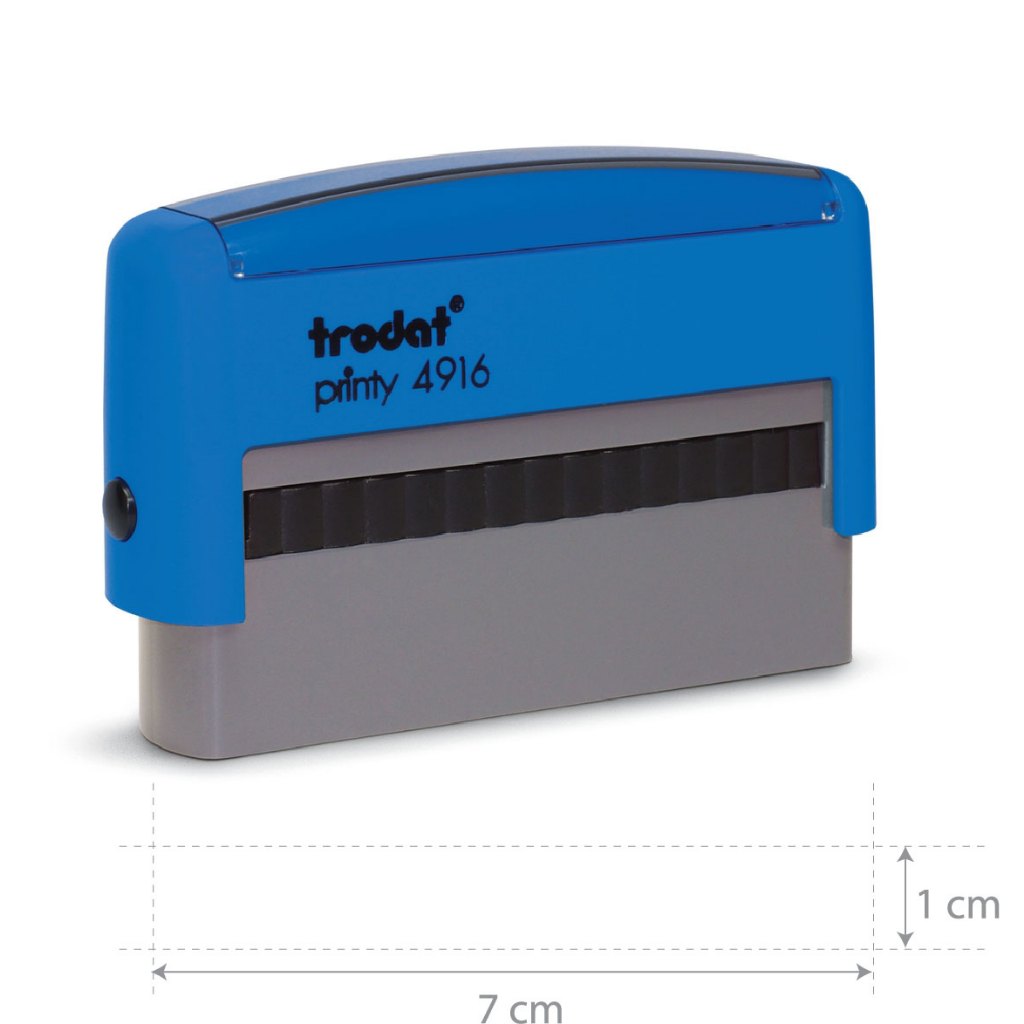 ตรายางหมึกในตัว trodat 4918 ขนาด 1.5 x 7.5 cm  สั่งทำใส่ข้อความได้ตามต้องการ